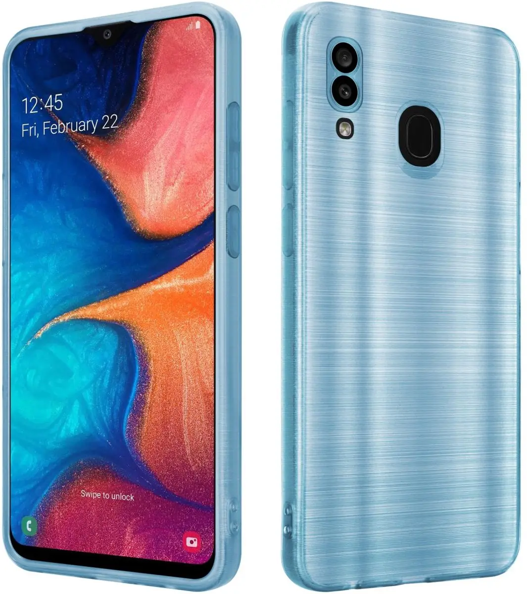 Cadorabo Hoesje geschikt voor Samsung Galaxy A20 / A30 / M10s in Brushed Turqois