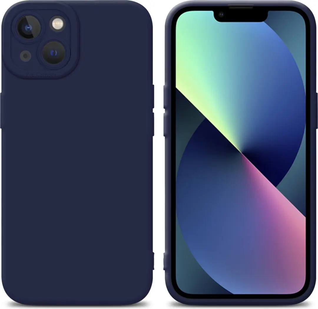 Cadorabo Hoesje geschikt voor Apple iPhone 13 in FLUID DONKER BLAUW
