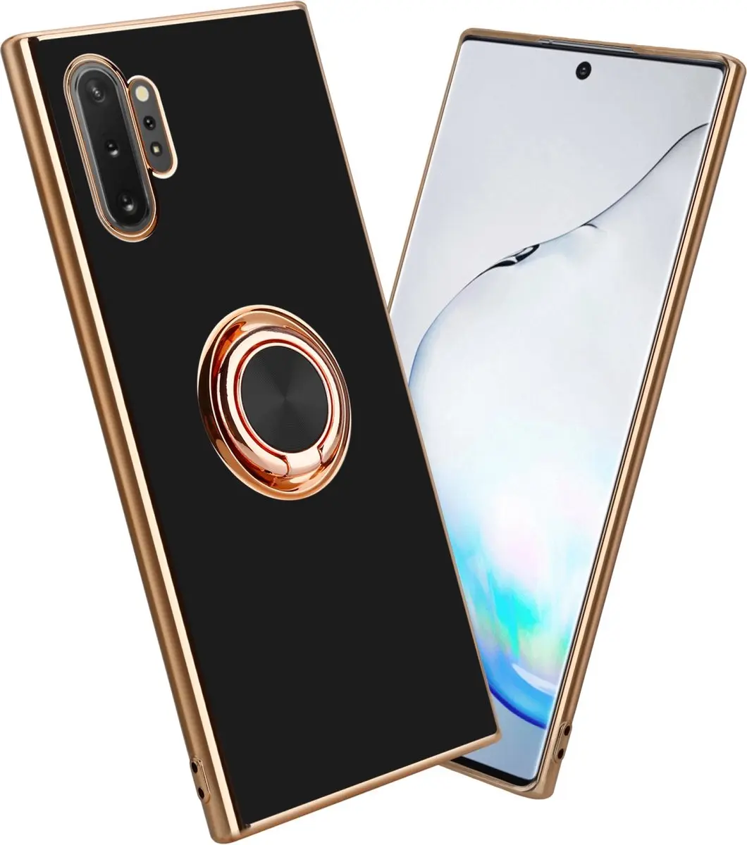 Cadorabo Hoesje geschikt voor Samsung Galaxy NOTE 10 PLUS in Glossy Zwart