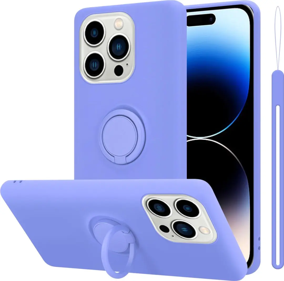 Cadorabo Hoesje geschikt voor Apple iPhone 14 PRO in LIQUID LICHT PAARS