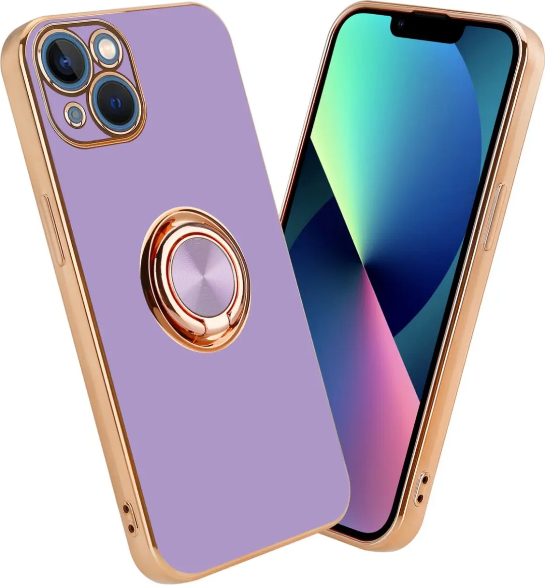 Cadorabo Hoesje geschikt voor Apple iPhone 14 PLUS in Glossy Licht Paars