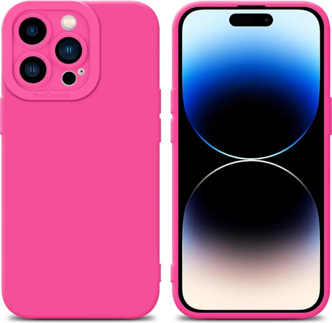 Cadorabo Hoesje geschikt voor Apple iPhone 14 PRO MAX in FLUID HOTPINK