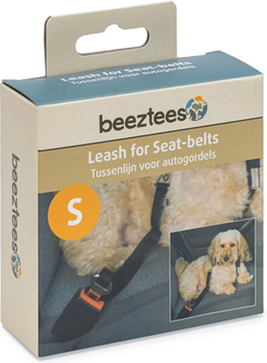 Beeztees Autogordel voor Honden S - Zwart