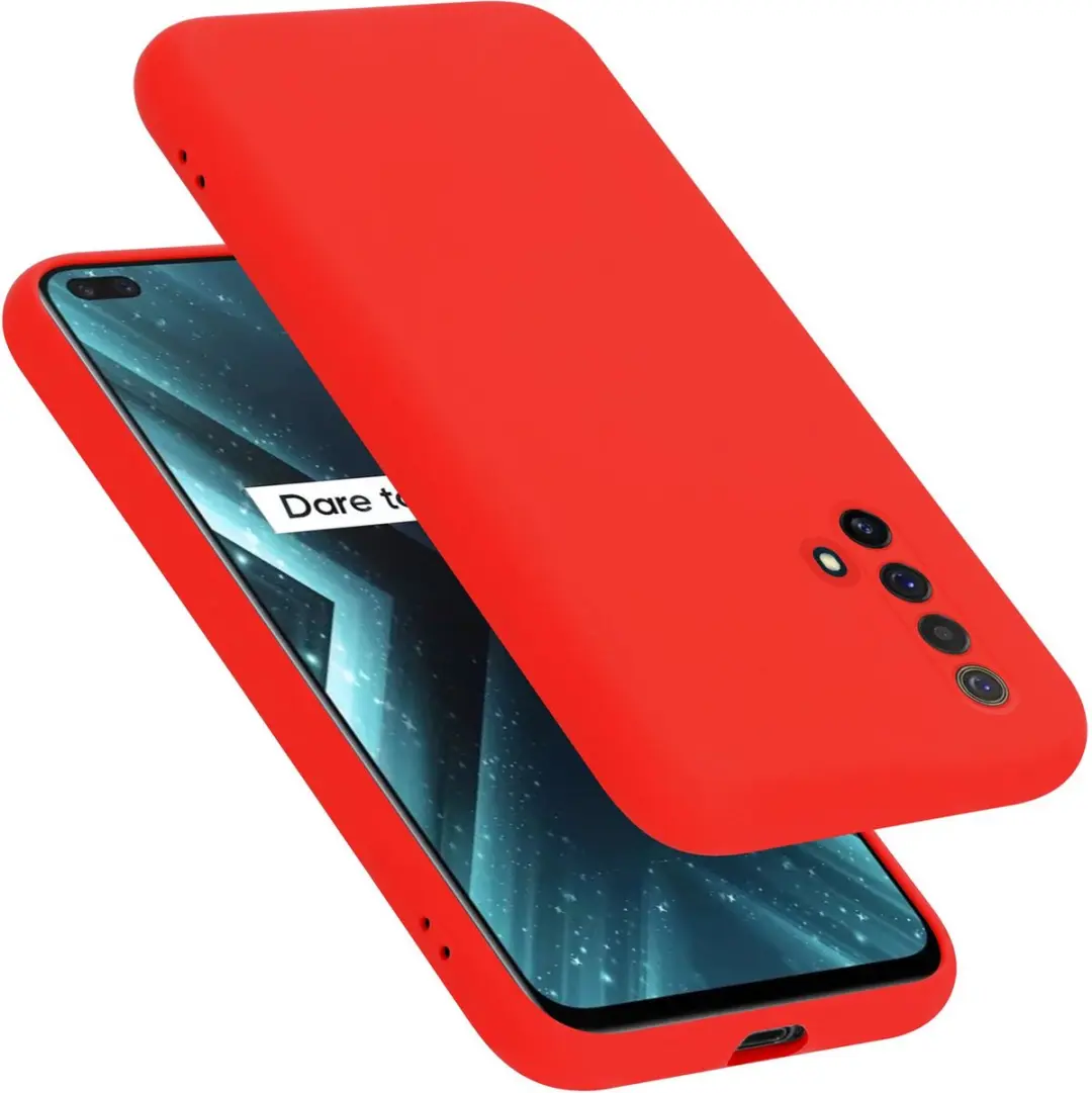Cadorabo Hoesje geschikt voor Realme X3 / X3 SuperZoom / X50 5G in LIQUID ROOD