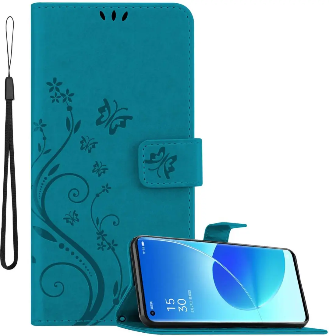 Cadorabo Hoesje geschikt voor Oppo Reno6 PRO 5G in Blauw