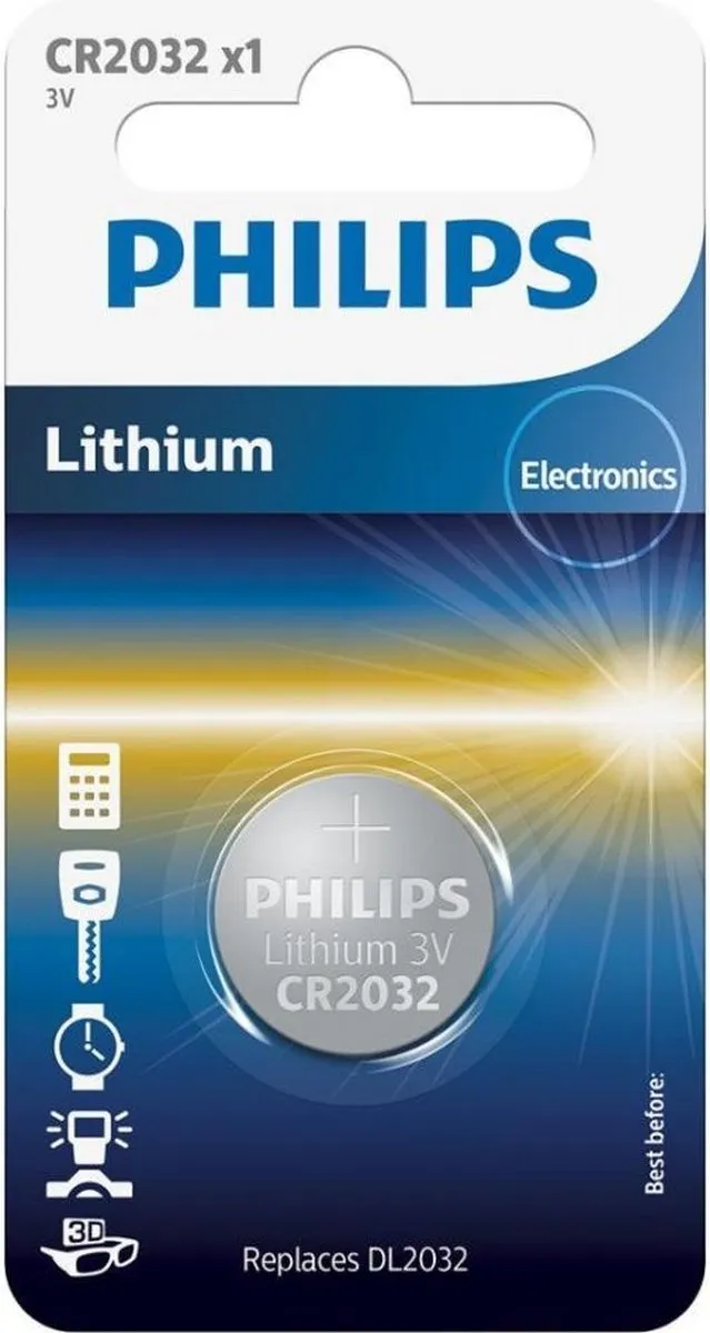 Philips CR2032 Knoopcelbatterij 210mAh