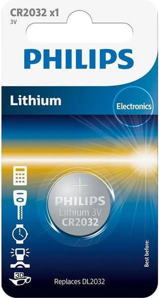 Philips CR2032 Knoopcelbatterij 210mAh