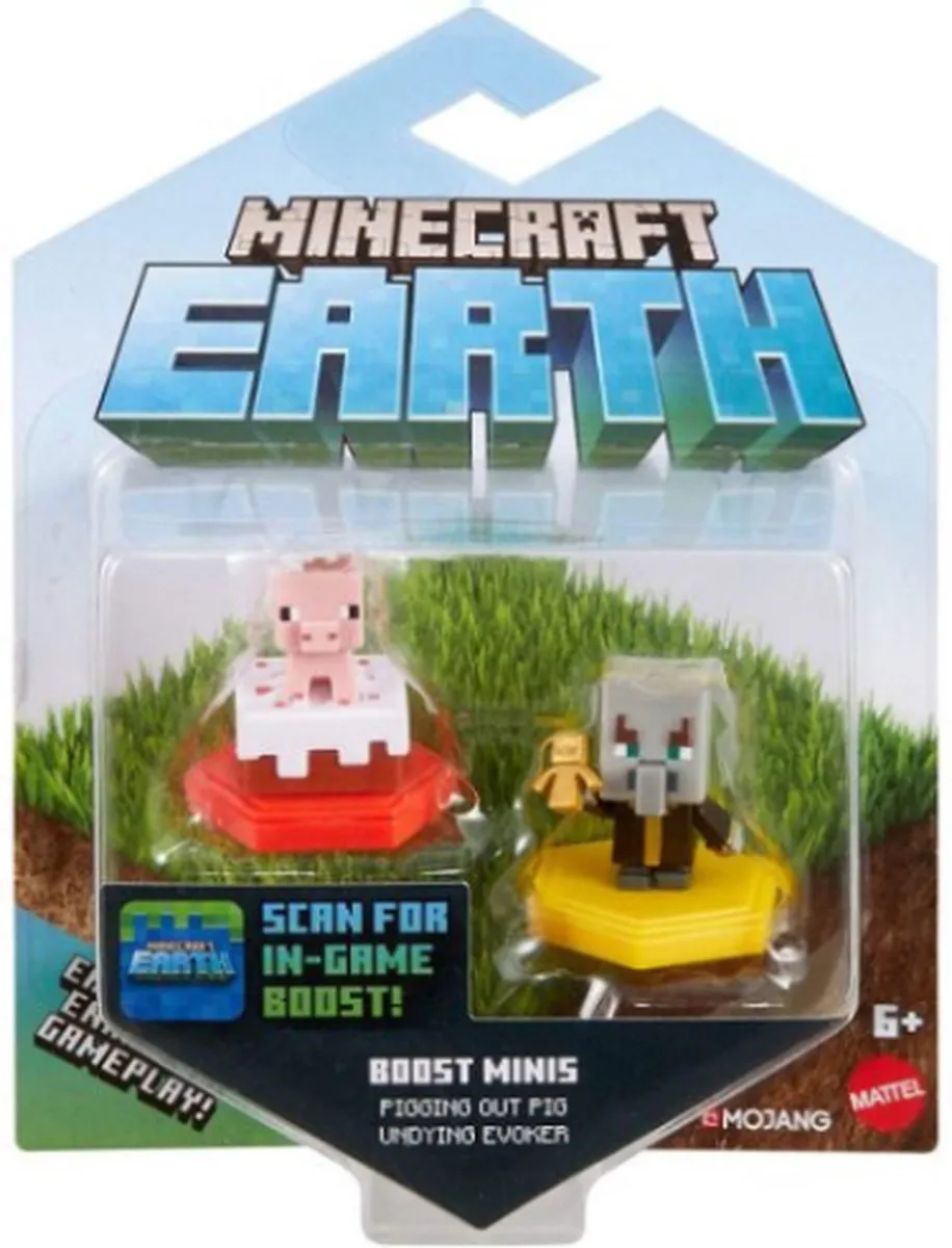 Minecraft Earth Boost Mini Figure Pigging Out Pig & Undying Evoker