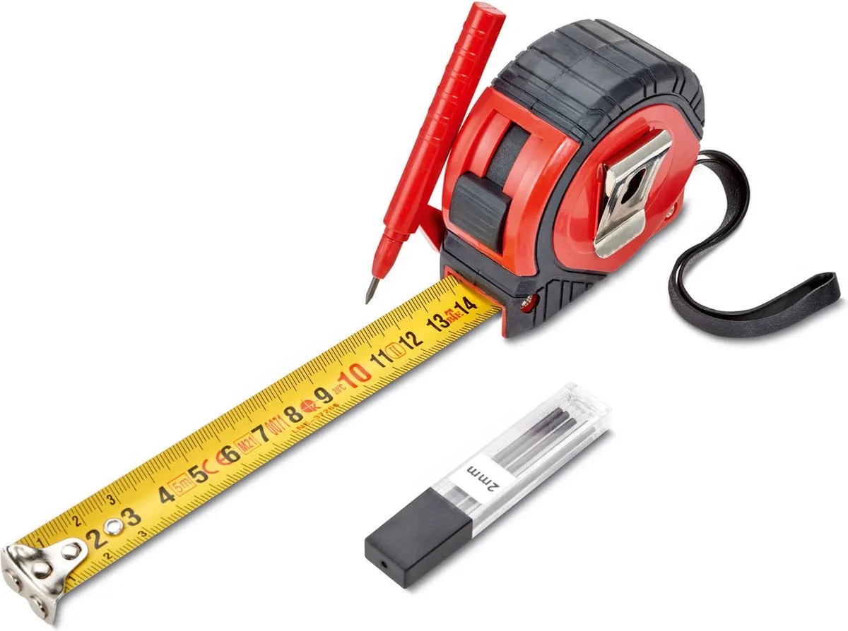 PARKSIDE Meetlint met Markeerstift 5m - Rood/Zwart