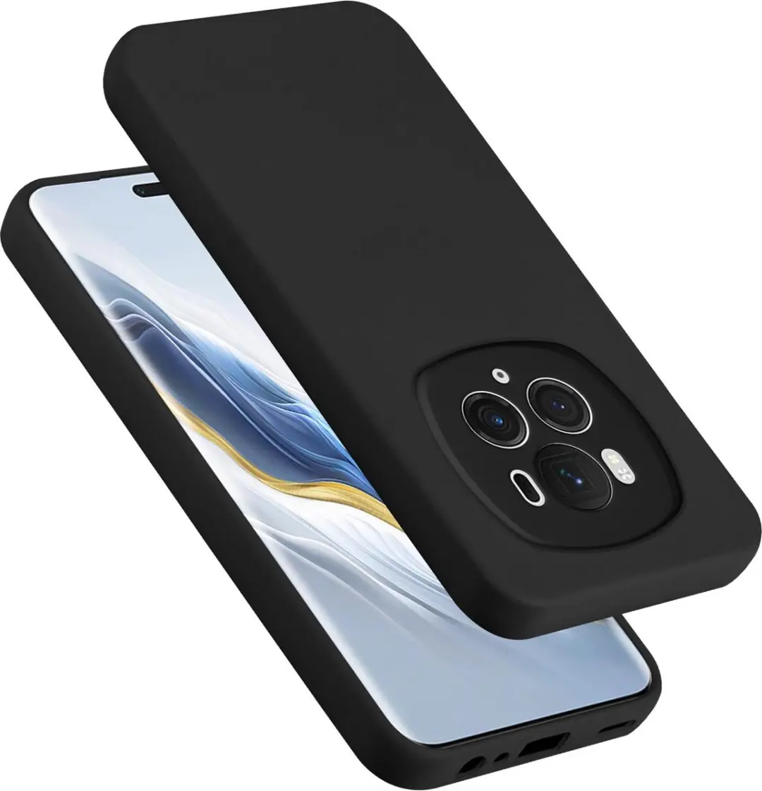 Cadorabo Hoesje geschikt voor Honor Magic 6 Pro in LIQUID ZWART