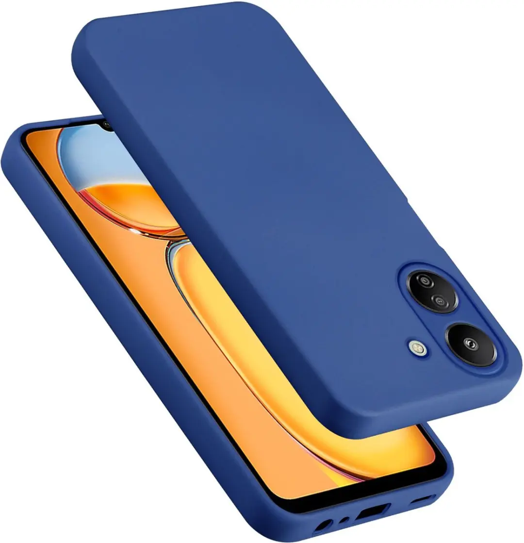 Cadorabo Hoesje geschikt voor Xiaomi Redmi 13C in LIQUID BLAUW