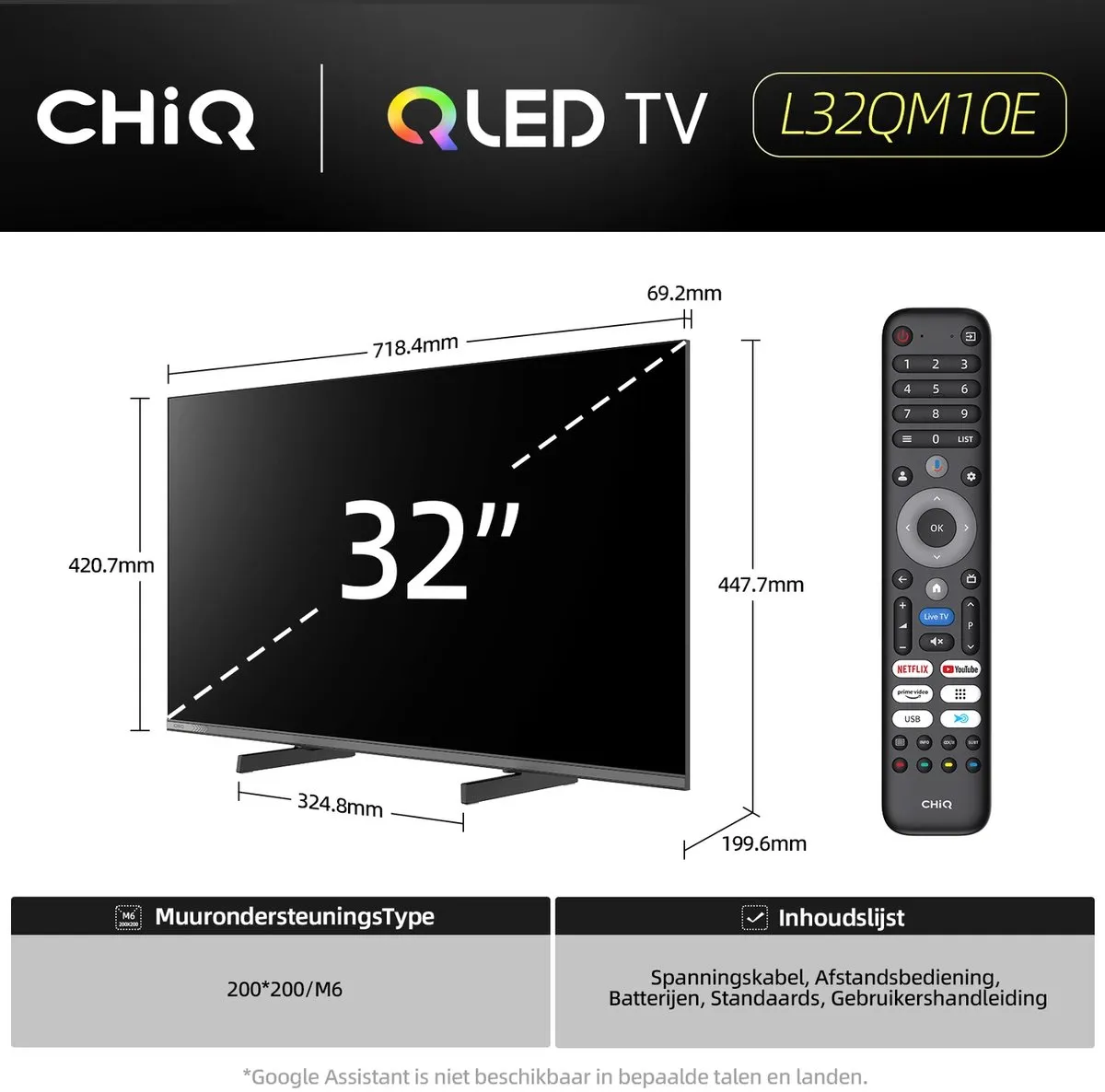 CHiQ L32QM10E 32 inch QLED Smart TV