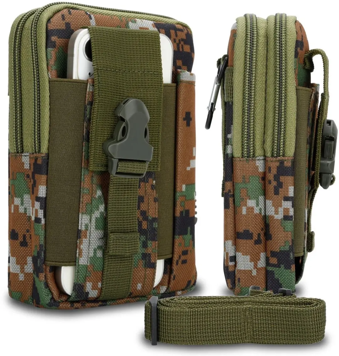 Hoesje geschikt voor Huawei NOVA 4 in groene camouflage tactische mobiele telefo
