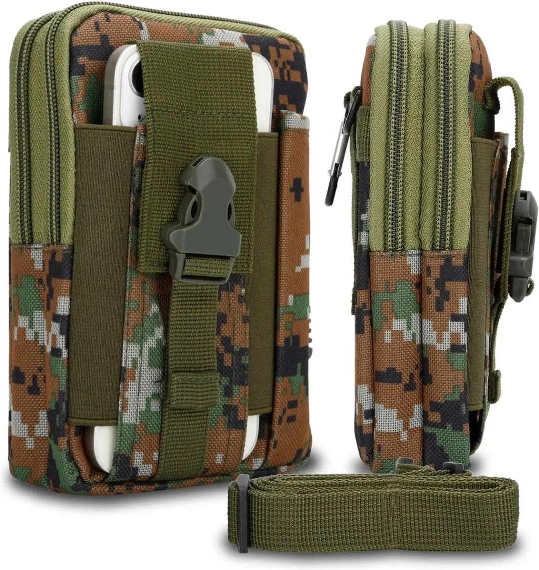Hoesje geschikt voor Oscal C80 in groene camouflage tactische mobiele telefoon m