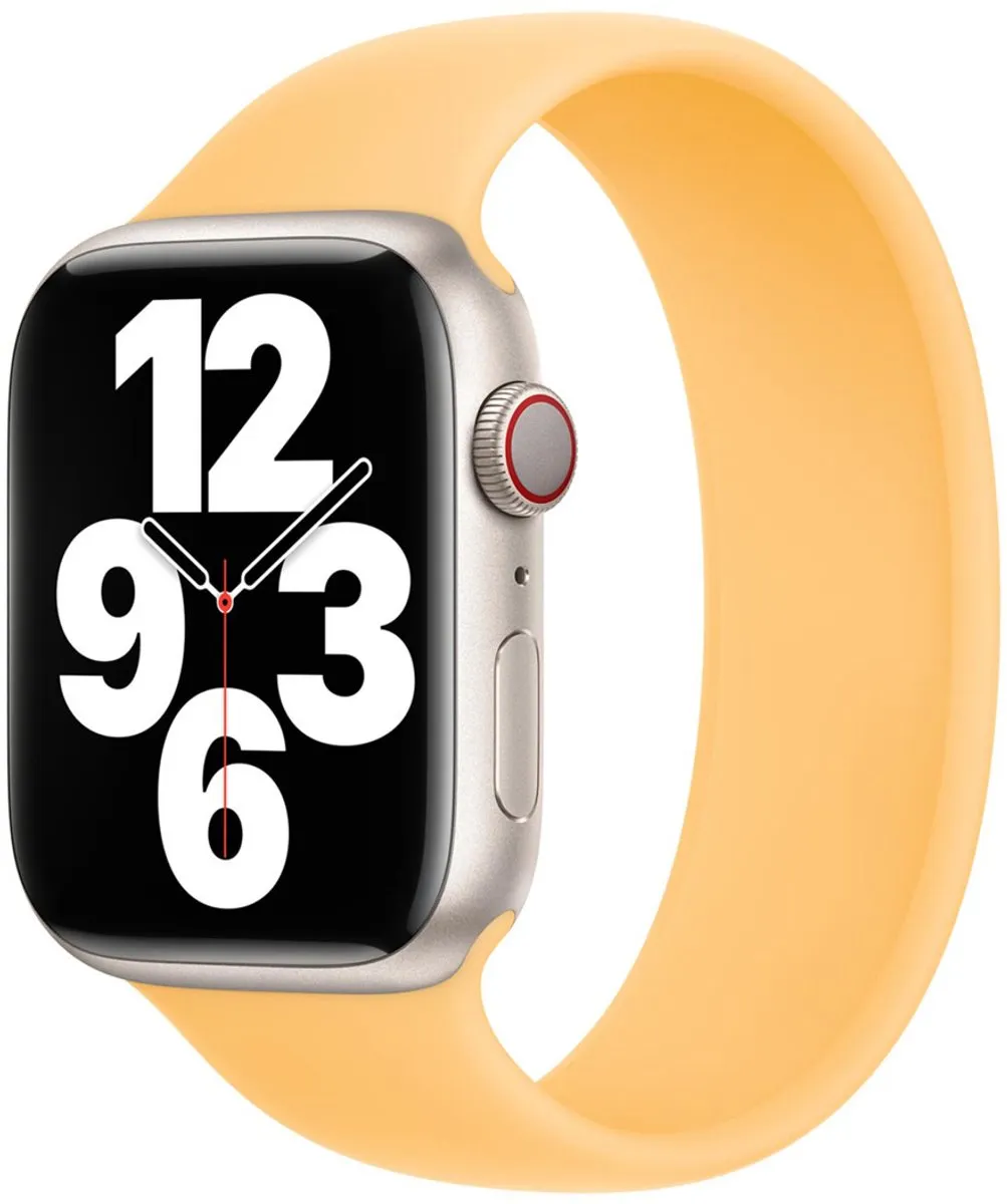 Apple Siliconen solobandje voor de Apple Watch | 38/40/41/42 mm - Maat 4 - Sunglow
