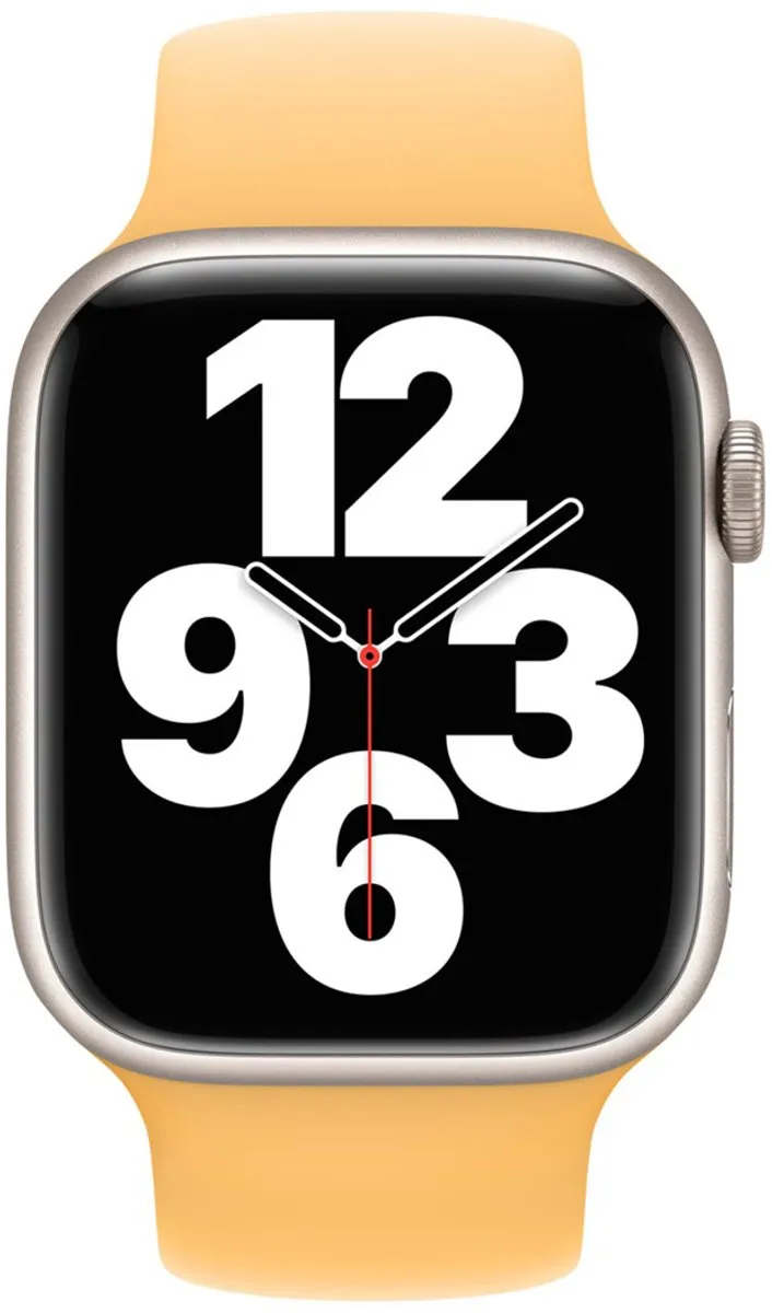 Apple Siliconen solobandje voor de Apple Watch | 38/40/41/42 mm - Maat 4 - Sunglow