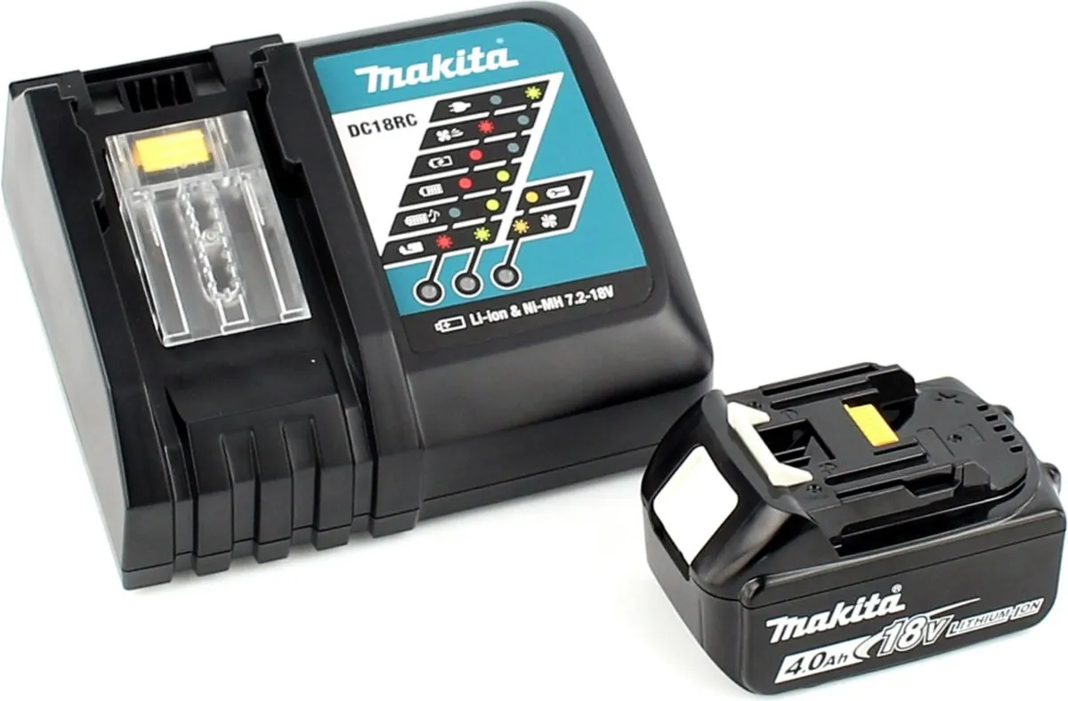 Makita DGA 517 RM1J Haakse Slijper 18V 125mm - Borstelloos - 4.0Ah + Lader + Makpac
