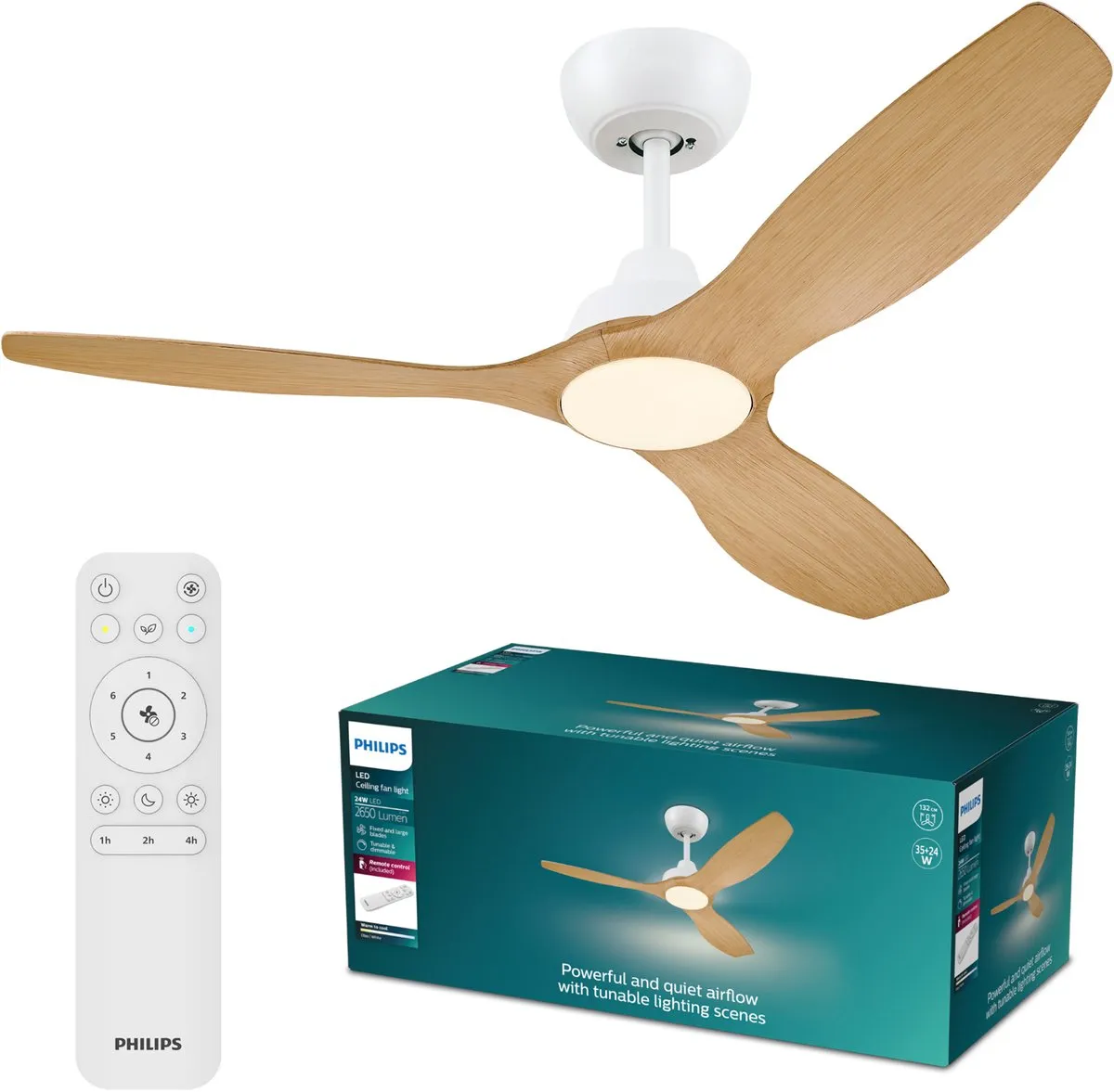 Philips Olas LED Plafondventilator 132cm