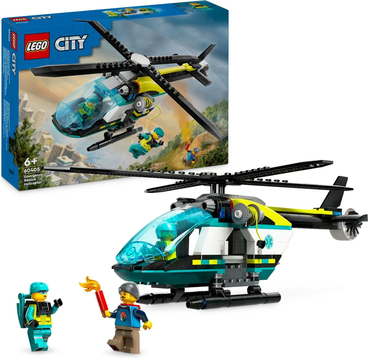 LEGO City Reddingshelikopter 60405 - 226 Stukken - afbeelding 2 van 6