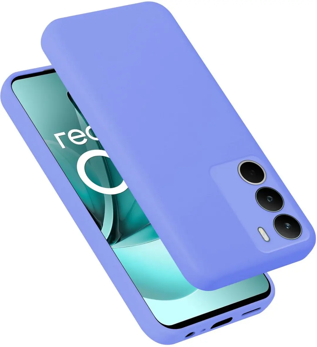 Cadorabo Hoesje geschikt voor Realme C71 Case in Liquid Lichte Paars Beschermhoe