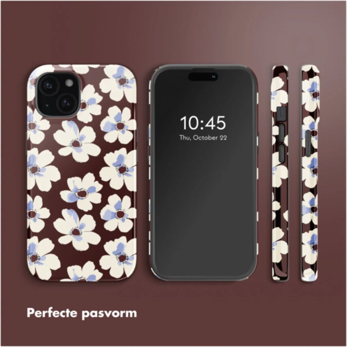 Selencia Hoesje iPhone 15 Choco Flower Pop - MagSafe - afbeelding 6 van 6