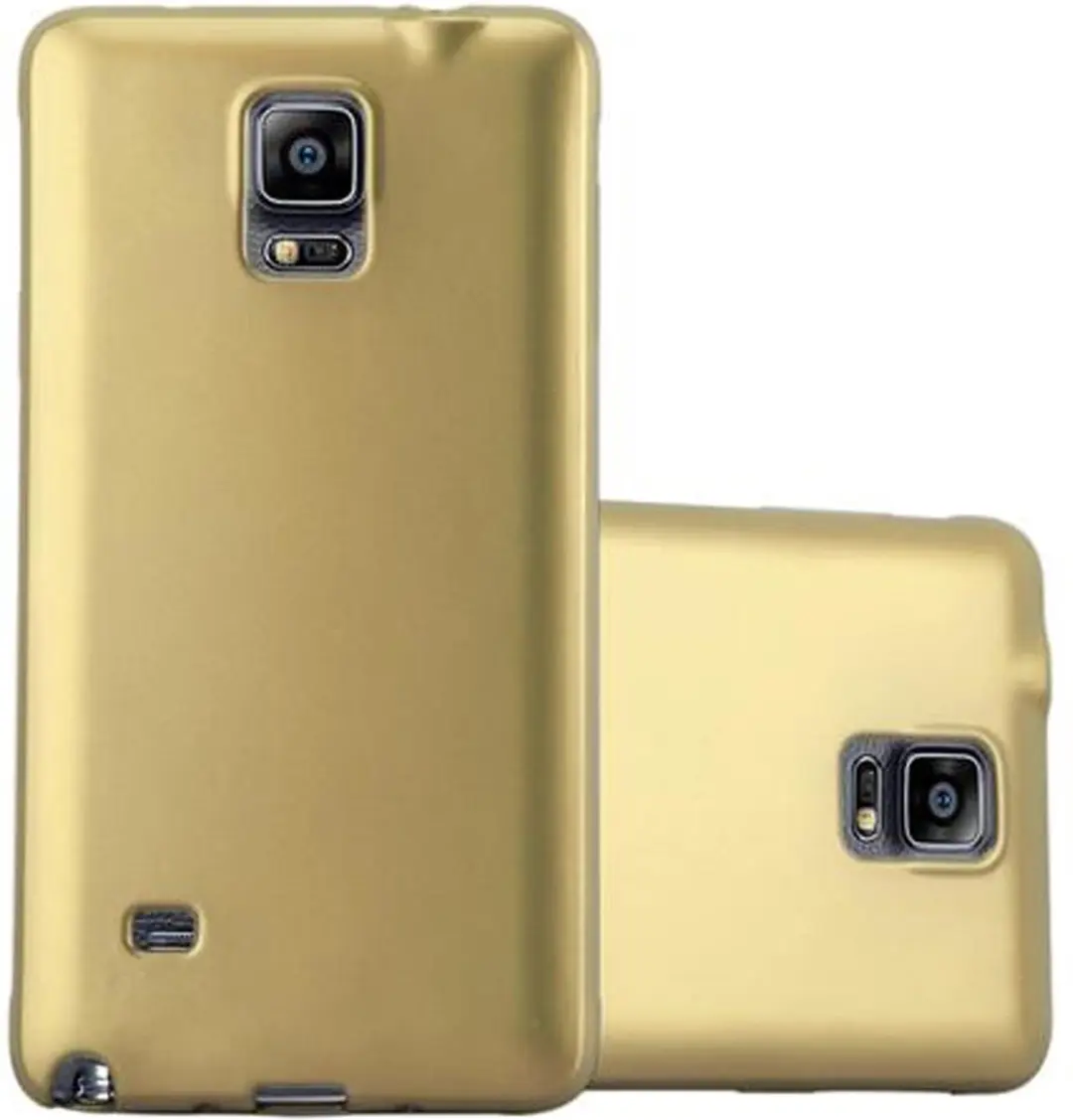 Cadorabo Hoesje geschikt voor Samsung Galaxy NOTE 4 in METALLIC GOUD
