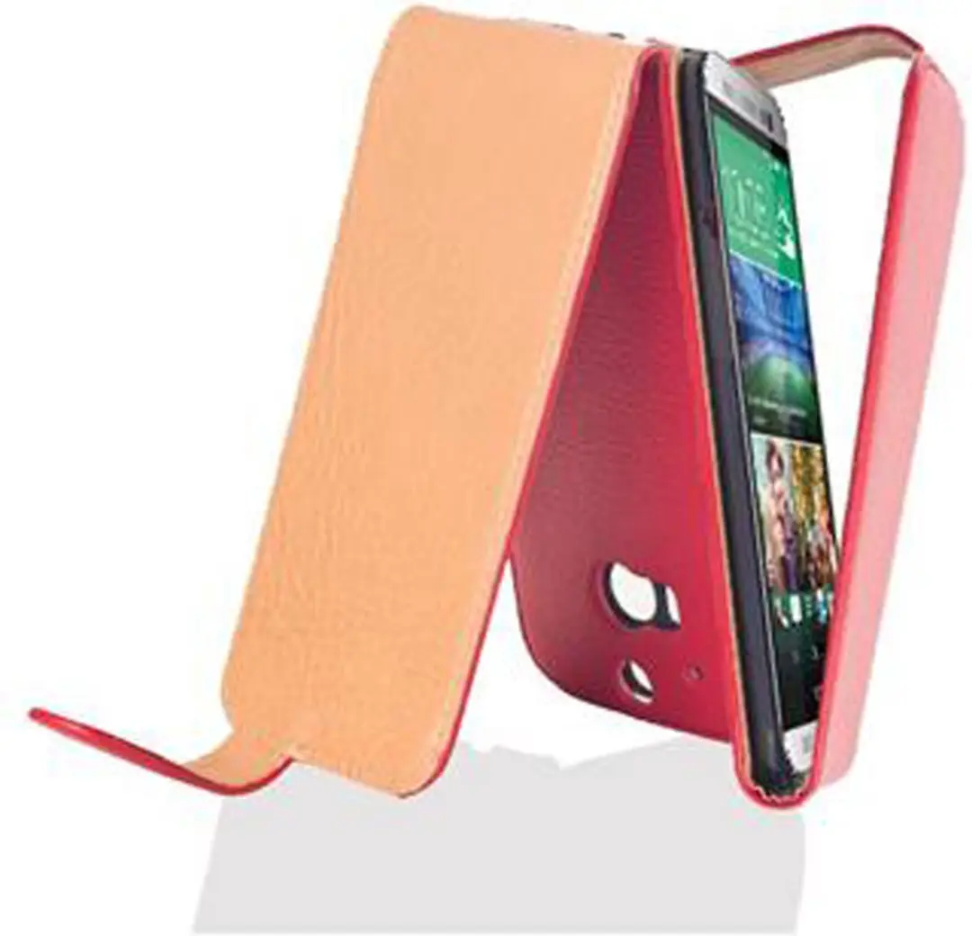 Cadorabo Hoesje geschikt voor HTC ONE M8 in INFERNO ROOD