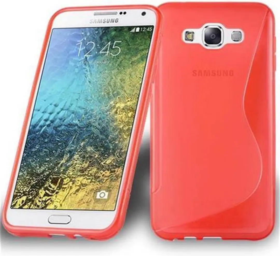 Cadorabo Hoesje geschikt voor Samsung Galaxy E7 in INFERNO ROOD