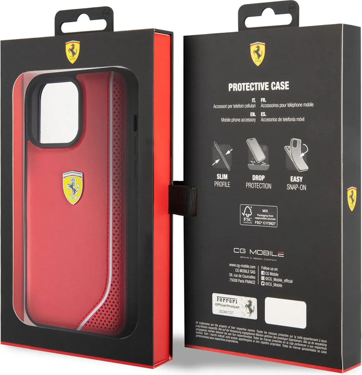 Ferrari iPhone 15 Pro Max Hoesje - Rood