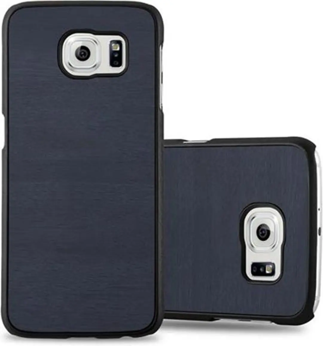 Cadorabo Hoesje geschikt voor Samsung Galaxy S6 in WOODY BLAUW