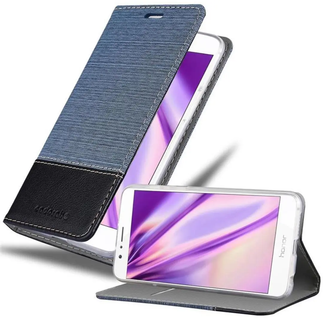 Cadorabo Hoesje geschikt voor Honor 8 / 8 PREMIUM in DONKERBLAUW ZWART