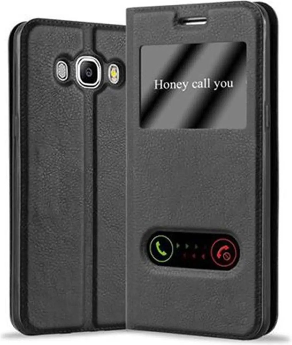 Cadorabo Hoesje geschikt voor Samsung Galaxy J5 2016 in KOMEET ZWART