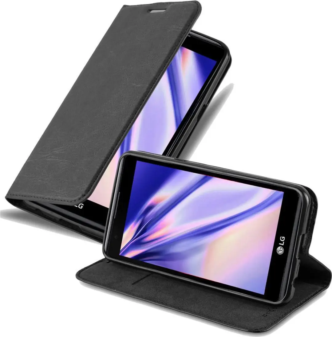 Cadorabo Hoesje geschikt voor LG X POWER in ZWARTE NACHT