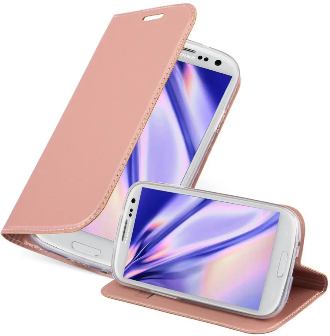 Cadorabo Hoesje geschikt voor Samsung Galaxy S3 MINI in CLASSY ROSE GOUD