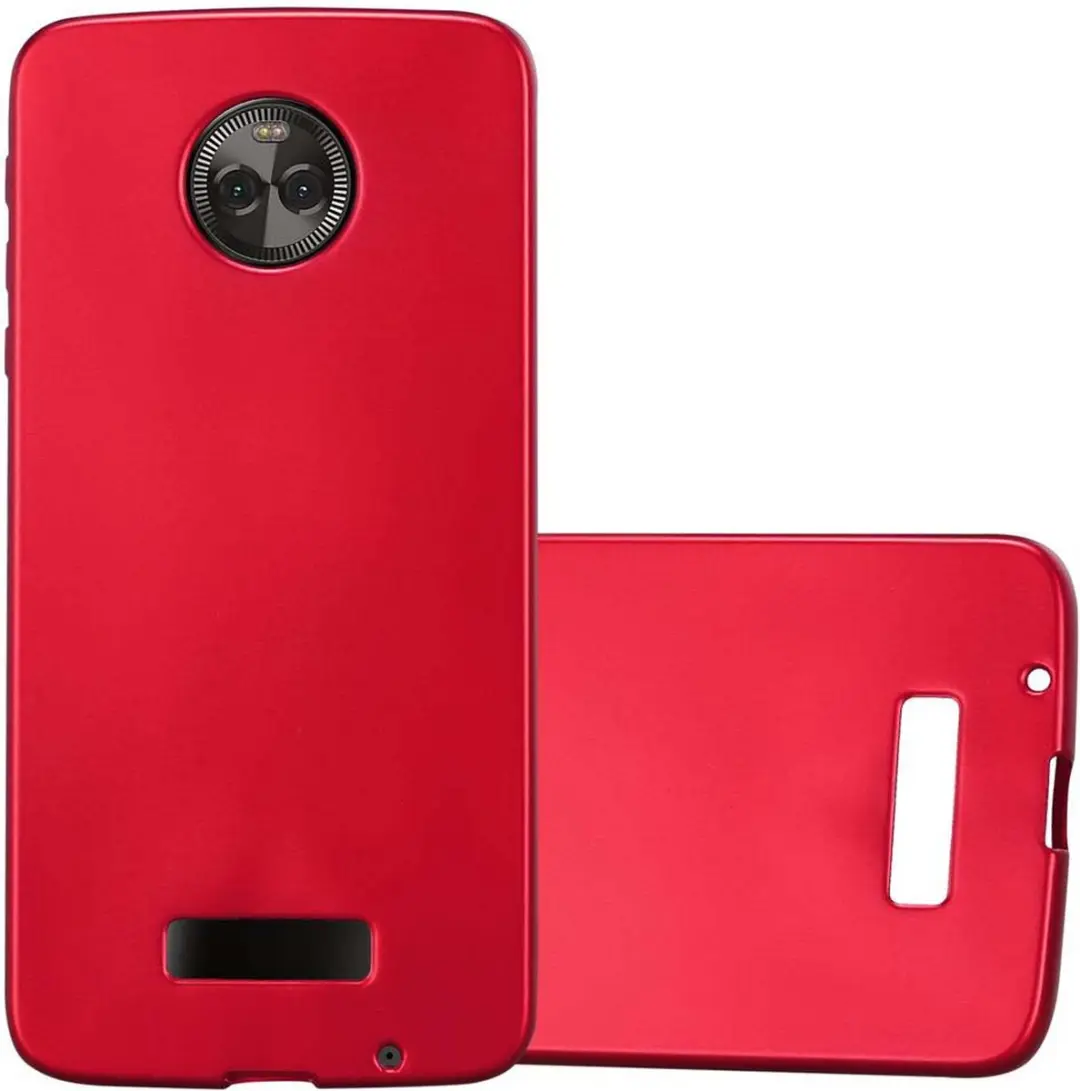 Cadorabo Hoesje geschikt voor Motorola MOTO Z in METALLIC ROOD