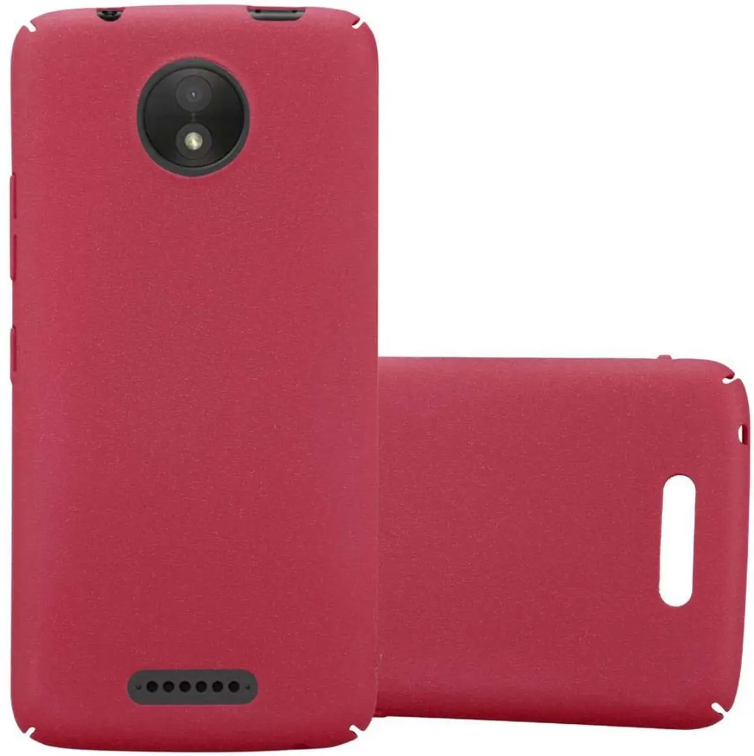 Cadorabo Hoesje geschikt voor Motorola MOTO C in FROSTY ROOD