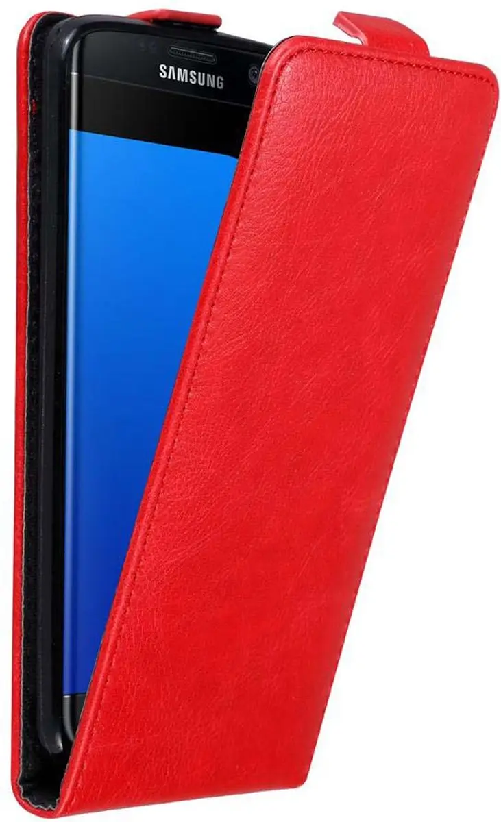 Cadorabo Hoesje geschikt voor Samsung Galaxy S7 EDGE in APPEL ROOD