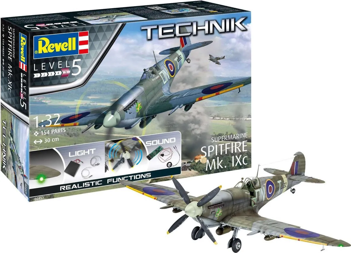 Revell Supermarine Spitfire Mk.IXc Modelbouwpakket 1:32 - 154 Onderdelen - Multi