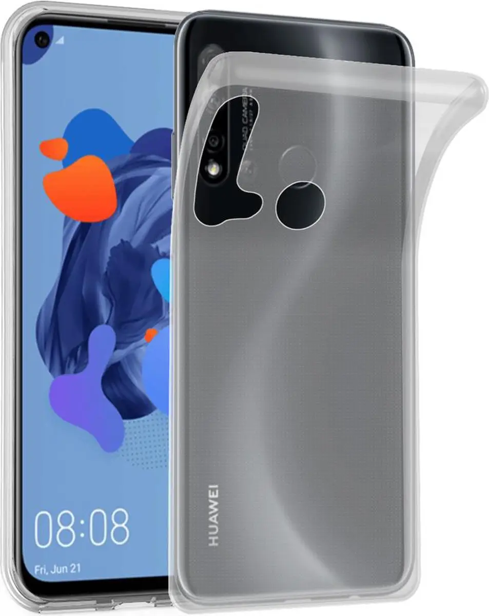 Cadorabo Hoesje geschikt voor Huawei NOVA 5i / P20 LITE 2019 in VOLLEDIG TRANSPA