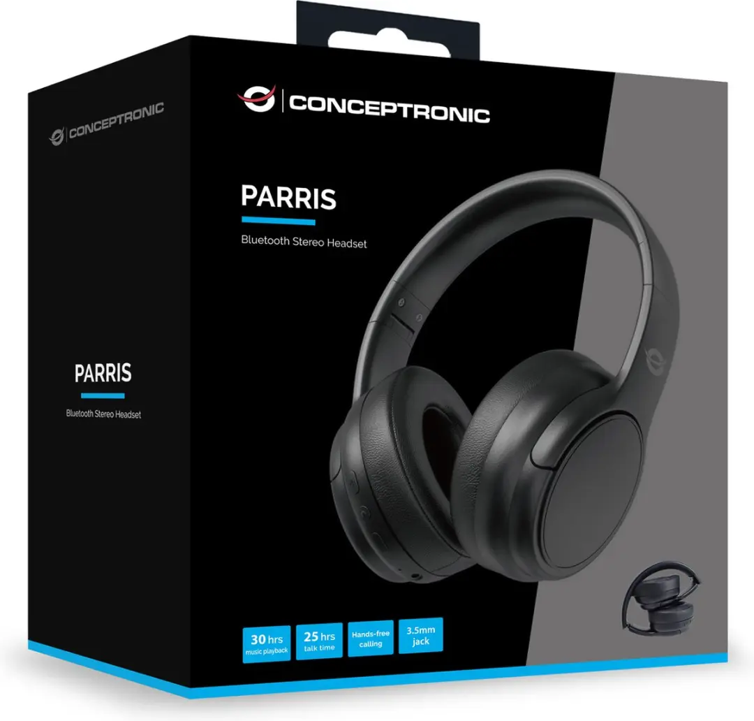 Conceptronic PARRIS03B Bluetooth Headset - Zwart - afbeelding 3 van 6
