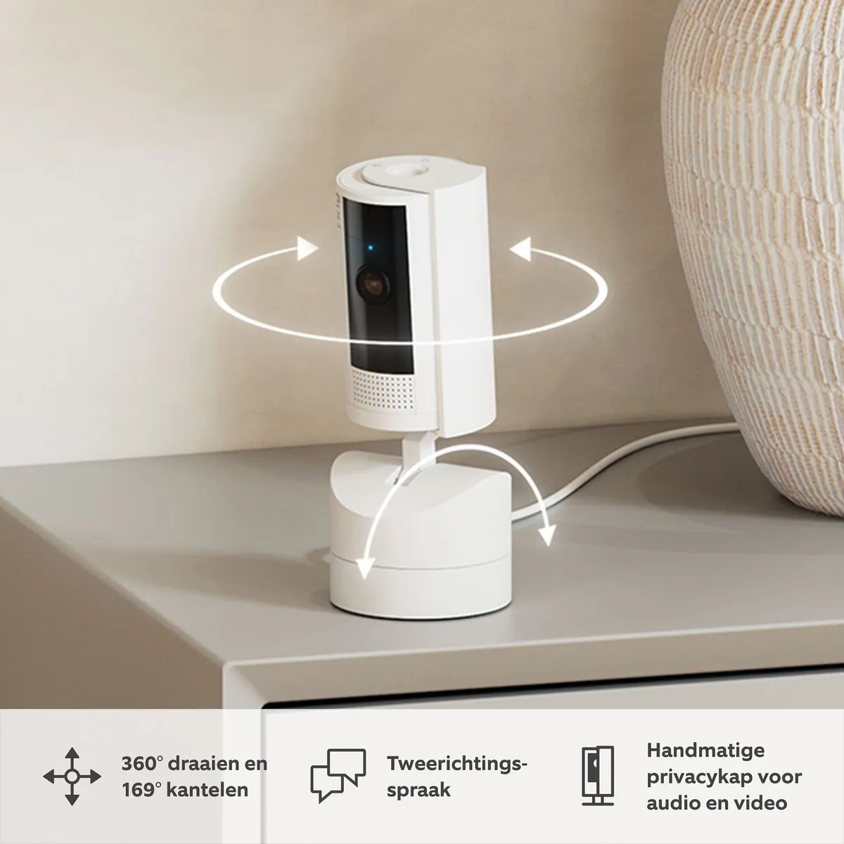 Ring Pan-Tilt Indoor Camera B0CG2TB6H9 - Wit