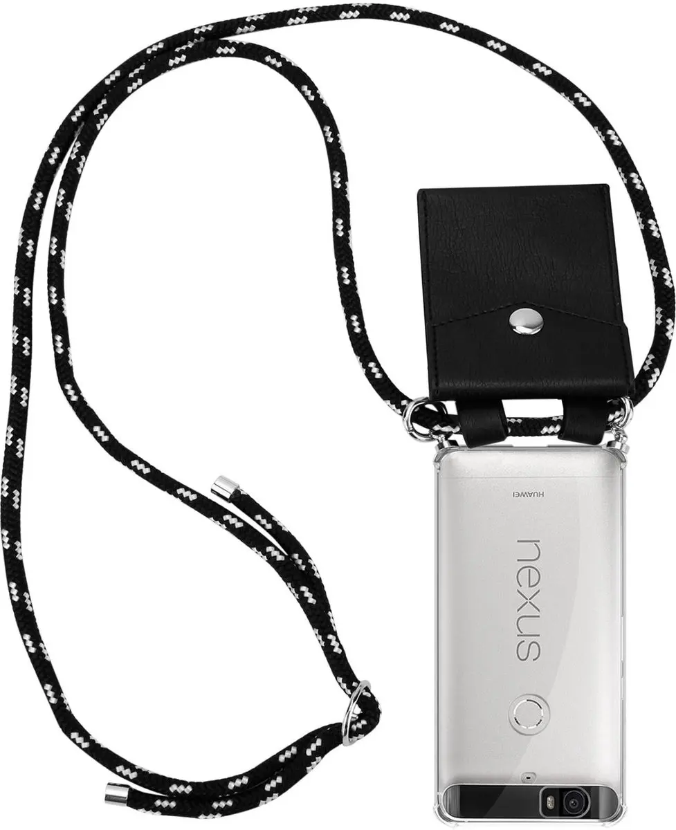 Cadorabo Hoesje geschikt voor Huawei Google NEXUS 6P in ZWART ZILVER