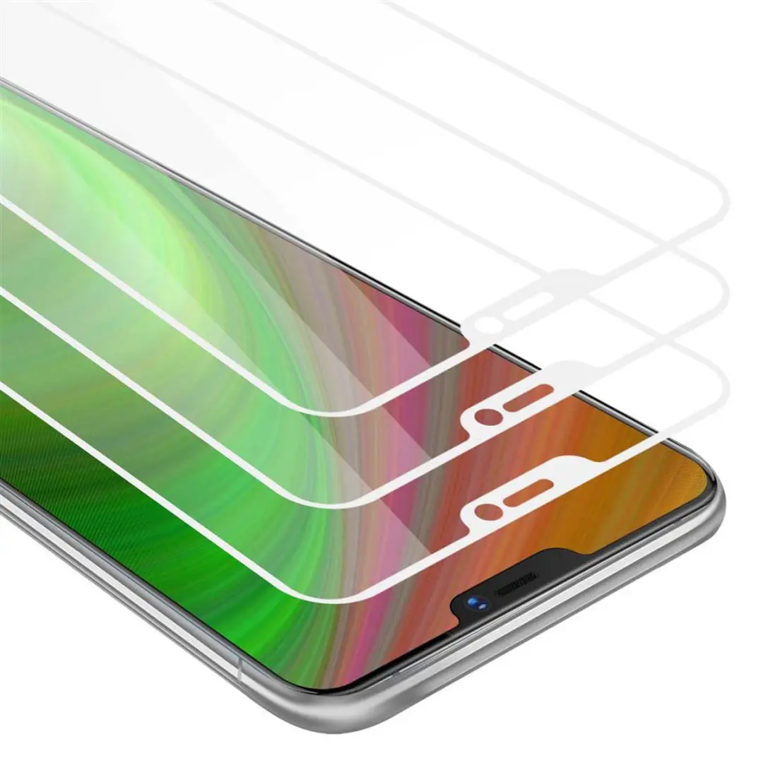 Cadorabo 3x Screenprotector geschikt voor Vivo X21 Volledig scherm pantserfolie