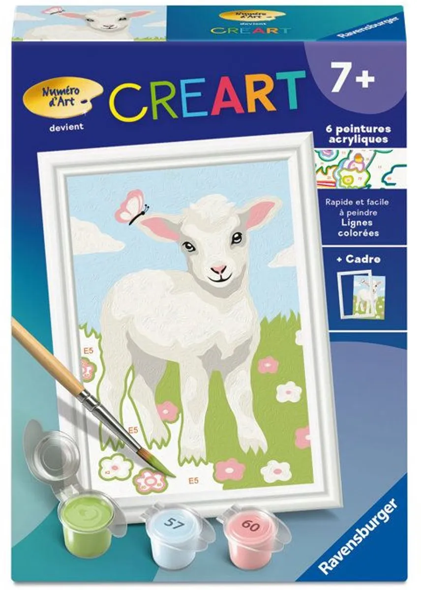 Ravensburger CreArt Kids Paint by Numbers Schapen 8x12cm