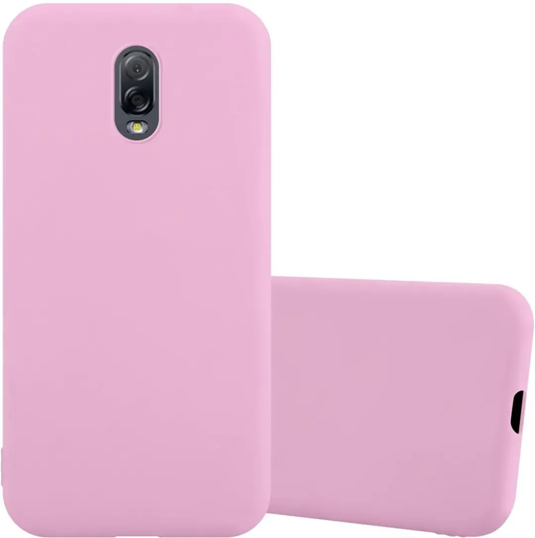 Cadorabo Hoesje geschikt voor Samsung Galaxy J7 PLUS / C8 in CANDY ROZE
