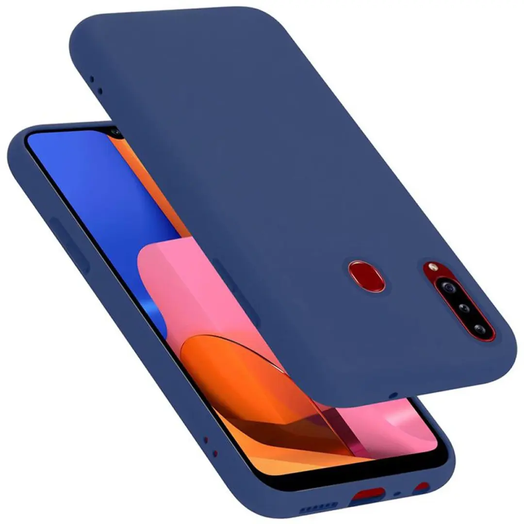 Cadorabo Hoesje geschikt voor Samsung Galaxy A20s in LIQUID BLAUW