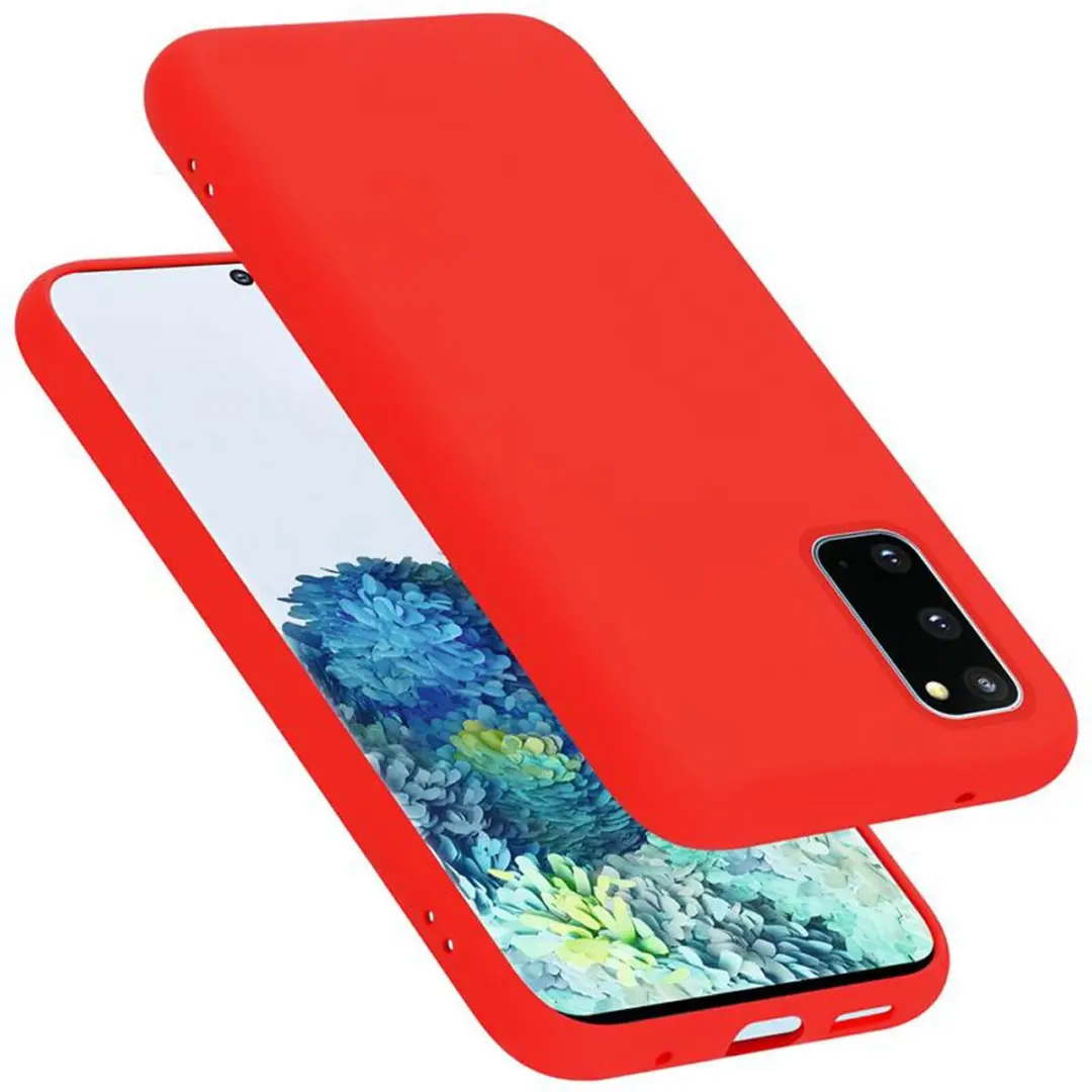 Cadorabo Hoesje geschikt voor Samsung Galaxy S20 in LIQUID ROOD