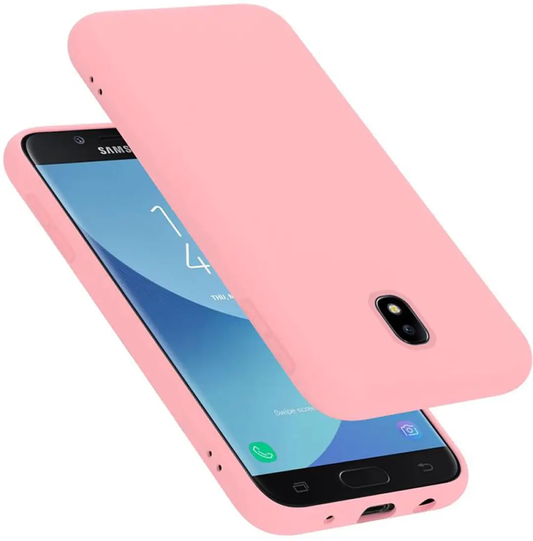 Cadorabo Hoesje geschikt voor Samsung Galaxy J7 2017 in LIQUID ROZE