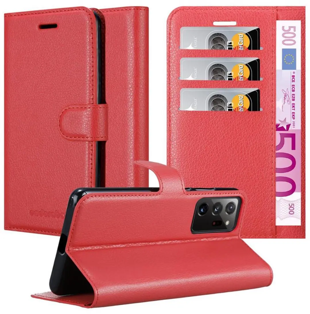 Cadorabo Hoesje geschikt voor Samsung Galaxy NOTE 20 PLUS in KARMIJN ROOD