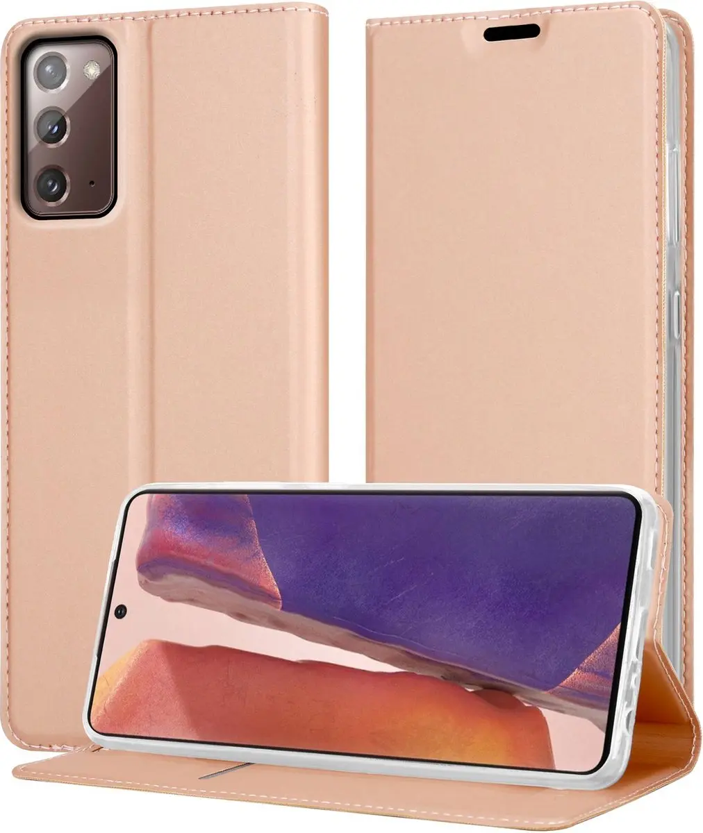 Cadorabo Hoesje geschikt voor Samsung Galaxy NOTE 20 in CLASSY ROSE GOUD